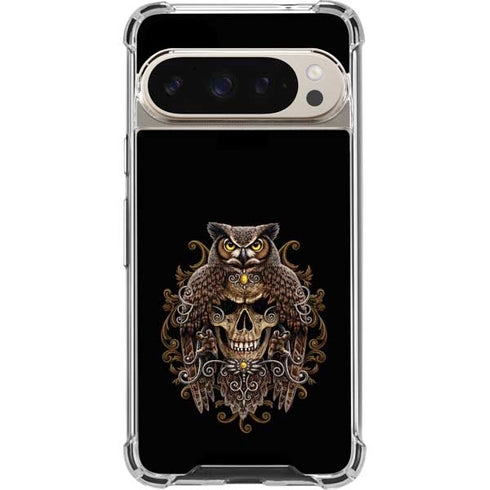Skull and Owl by Sarah Richter Pixel 9 Pro XL Clear Case
