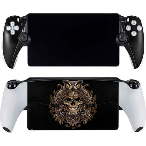 Skull and Owl by Sarah Richter PlayStation Portal Remote Player Skin