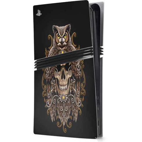 Skull and Owl by Sarah Richter PS5 Pro Console Skin
