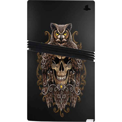 Skull and Owl by Sarah Richter PS5 Pro Console Skin