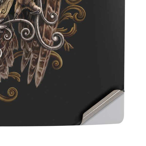 Skull and Owl by Sarah Richter PS5 Pro Disk Console Skin