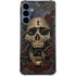 Liquid Blue Skull Entwined with Roses Galaxy A55 5G Clear Case