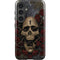Liquid Blue Skull Entwined with Roses Galaxy S25 Impact Case