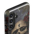 Liquid Blue Skull Entwined with Roses Galaxy S25 Plus Impact Case