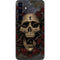 Liquid Blue Skull Entwined with Roses Galaxy S25 Plus Skin