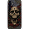 Liquid Blue Skull Entwined with Roses Galaxy S25 Skin