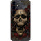 Liquid Blue Skull Entwined with Roses Galaxy S25 Skin