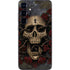 Liquid Blue Skull Entwined with Roses Galaxy S25 Skin