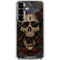 Liquid Blue Skull Entwined with Roses Galaxy S26 Clear Case