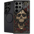 Liquid Blue Skull Entwined with Roses Galaxy S26 Ultra Kickstand Case