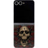 Liquid Blue Skull Entwined with Roses Galaxy Z Flip6 Skin