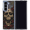 Liquid Blue Skull Entwined with Roses Galaxy Z Fold5 5G Clear Case