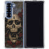 Liquid Blue Skull Entwined with Roses Galaxy Z Fold6 Clear Case