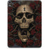 Liquid Blue Skull Entwined with Roses Apple iPad Pro Skin