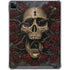 Liquid Blue Skull Entwined with Roses iPad Cases