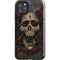 Liquid Blue Skull Entwined with Roses iPhone Cases