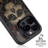 Liquid Blue Skull Entwined with Roses iPhone 14 Pro Max Kickstand Case