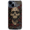 Liquid Blue Skull Entwined with Roses iPhone 15 Clear Case