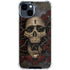 Liquid Blue Skull Entwined with Roses iPhone 15 Clear Case