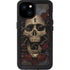 Liquid Blue Skull Entwined with Roses iPhone 15 Plus Waterproof Case
