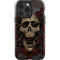 Liquid Blue Skull Entwined with Roses iPhone 15 Pro Impact Case