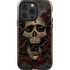 Liquid Blue Skull Entwined with Roses iPhone 15 Pro Impact Case