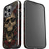 Liquid Blue Skull Entwined with Roses iPhone 15 Pro Impact Case