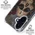 Liquid Blue Skull Entwined with Roses iPhone 16 Clear Case