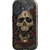 Liquid Blue Skull Entwined with Roses iPhone 16 Plus Magsafe Impact Case