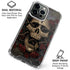 Liquid Blue Skull Entwined with Roses iPhone 16 Pro Clear Case