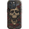Liquid Blue Skull Entwined with Roses iPhone 16 Pro Impact Case