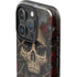 Liquid Blue Skull Entwined with Roses iPhone 16 Pro Impact Case
