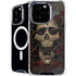 Liquid Blue Skull Entwined with Roses iPhone 16 Pro MagSafe Case