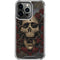 Liquid Blue Skull Entwined with Roses iPhone 16 Pro Max Clear Case