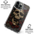 Liquid Blue Skull Entwined with Roses iPhone 16 Pro Max Clear Case