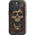 Liquid Blue Skull Entwined with Roses iPhone 16 Pro Max Impact Case