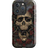 Liquid Blue Skull Entwined with Roses iPhone 16 Pro Max Magsafe Impact Case