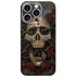 Liquid Blue Skull Entwined with Roses iPhone 16 Pro Skin
