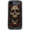 Liquid Blue Skull Entwined with Roses iPhone 16e Clear Case