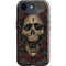 Liquid Blue Skull Entwined with Roses iPhone 16e Impact Case