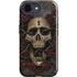Liquid Blue Skull Entwined with Roses iPhone 16e Impact Case