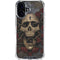 Liquid Blue Skull Entwined with Roses iPhone 17 Clear Case