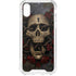 Liquid Blue Skull Entwined with Roses iPhone XS Clear Case