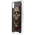 Liquid Blue Skull Entwined with Roses iPhone XS Clear Case