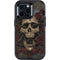 Liquid Blue Skull Entwined with Roses Otterbox Defender iPhone Skin