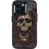 Liquid Blue Skull Entwined with Roses Otterbox Defender iPhone Skin