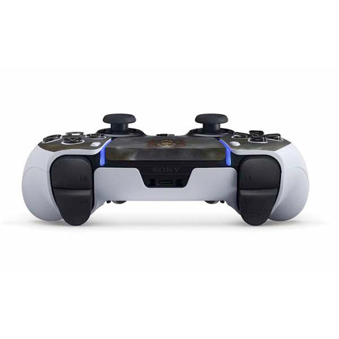 Liquid Blue Skull Entwined with Roses PS5 DualSense Edge Pro Controller Skin