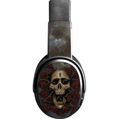 Liquid Blue Skull Entwined with Roses Skullcandy Crusher Wireless Skin