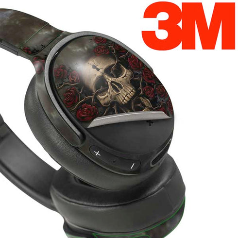 Liquid Blue Skull Entwined with Roses Skullcandy Venue Skin