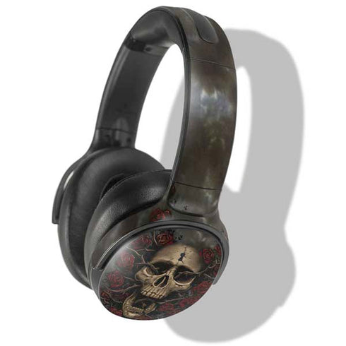 Liquid Blue Skull Entwined with Roses Skullcandy Venue Skin